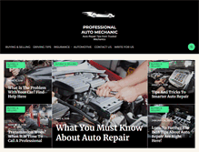 Tablet Screenshot of professionalautomechanic.com